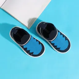 Jazzy Juniors Infant Kids Colourblocked Padded Insole Contrast Sole Mesh Slip-On Sneakers-image-99