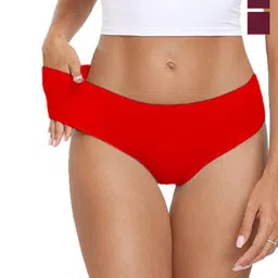 Diving Deep Women Pack of 3 Cotton Assorted Plus Size Hipster Briefs-picture-13