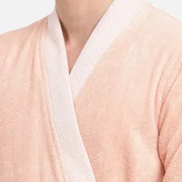 SPACES Unisex Pure Cotton 400 GSM Bath Robe with Fabric Belt image 5
