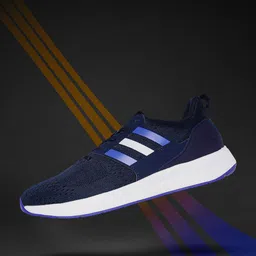 ADIDAS Men Navy Blue & White Woven Design Running Dasherr Shoes-picture-26