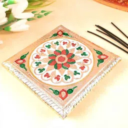 apka mart Peacock Design Pooja Chowkis-image-19
