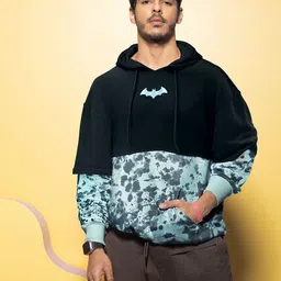 Bewakoof X Official DC Merchandise Wayne Block Oversized Hooded Pullover-picture-54