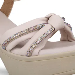 Inc 5 Embellished Knot Detailed Block Heels With Backstrap image 5