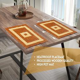 CASA-NEST Set Of 6 Geometric Print Rectangle Table Placemats image 4