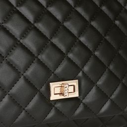 DressBerry Textured Structured Shoulder Bag with Quilted image 2