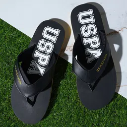 U S Polo Assn Men Black & White Printed Thong Flip-Flops-picture-29