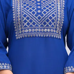 NEW4U Floral Embroidered Sequinned Kurta with Palazzos & With Dupatta image 4