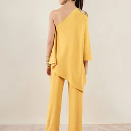 First Resort by Ramola Bachchan One Shoulder Asymmetrical Top With Trouser image 3