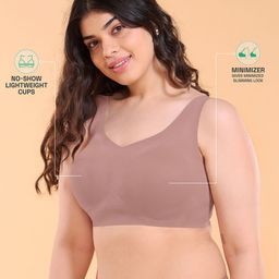 Enamor Full Coverage High SupportSeamless Minimizer Bra image 5