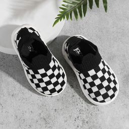 Jazzy Juniors Infant Kids Printed Padded Insole Contrast Sole Mesh Slip-On Sneakers-image-92