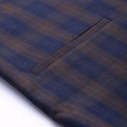 ESSAS club Men Checked Nehru Jacket with Pocket Square image 5