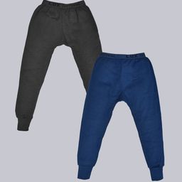 Lux Cottswool Boys Black Solid Cotton Thermal Bottoms-image-51