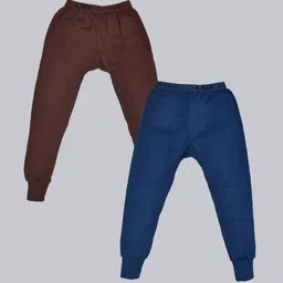 Lux Cottswool Boys Pack Of 2 Solid Cotton Thermal Bottoms-image-58
