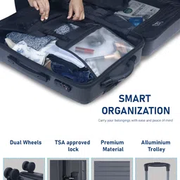 CARRIALL Smart Check-In Trolley Luggage Bag With Inbuilt Weighing Scale & TSA Lock image 5