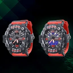 CARLINGTON Men Round Hybrid Multi Function Watch Endurance 9103 Red image 5