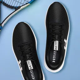 UNDER ARMOUR Men Black & White Woven Design Charged Pursuit 3 Running Shoes-30