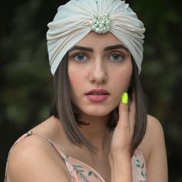 HAIR DRAMA COMPANY Women Beige & Green Embellished Hairband-image-20