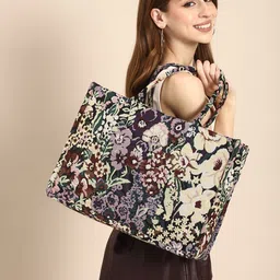 DressBerry Floral Printed Oversized Shopper Tote Bag-image-27