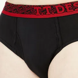 T.T. Men Pack Of 4 Assorted Desire 100% Combed Cotton Front Open Basic Briefs image 5