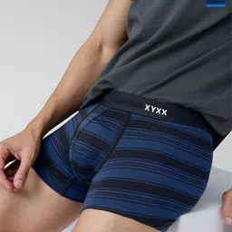 XYXX Men Pack of 2 Striped IntelliFresh Super Combed Cotton Streax Trunks XYTRNK3PCKN836-image-30
