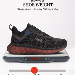 Campus Men Black Mesh Running Shoes image 2