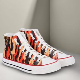 CROWCIA LONDON Men Printed Sneakers-image-77