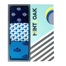 Mint & Oak Men Pack Of 3 Patterned Calf-Length Socks-15