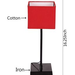 Devansh Red & Black Solid Contemporary Table Lamp image 2