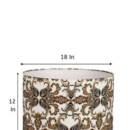 Grated Ginger Brown Printed Contemporary Table Lamp with Shade image 3