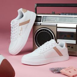 Campus Men White Colourblocked PU Sneakers-18
