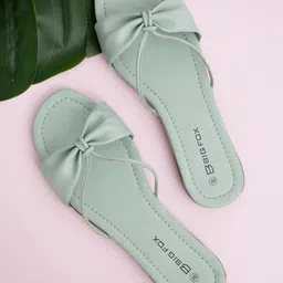 Big Fox Women No Back Strap Open Toe Flats-image-37
