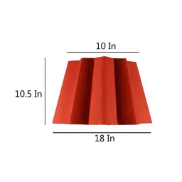 Grated Ginger Orange Self Design Bedside Standard Table Lamp with Shade image 5