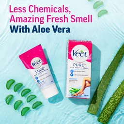 Veet Set of 3 Pure Hair Removal Cream - 100g Each image 5