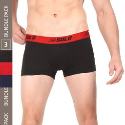 SOLO Pack Of 3 No Wedgies Short Trunk SGrip-3-RD-BK-NV-75-picture-14