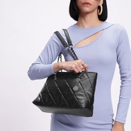 DressBerry Quilted Structured Shoulder Bag-17