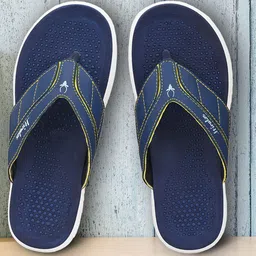 HIROLAS Men Navy Blue Solid Thong Flip-Flops-picture-27