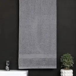 Signature Grey 400 GSM Cotton Bath Towel-image-4