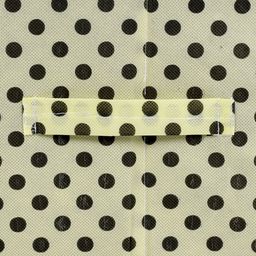 Kuber Industries Set Of 2 Cream-Coloured & Black Polka Printed Non-Woven Shirt Stacker Wardrobe Organisers image 5
