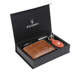 WildHorn Men RFID Protected Genuine Leather Accessory Gift Set-image-84