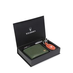 WildHorn Men Brown & Red RFID Protected Genuine Leather Accessory Gift Set-15