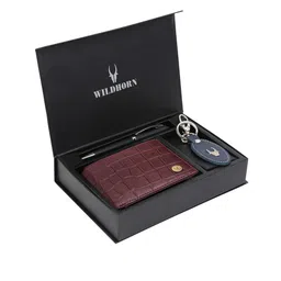 WildHorn Men RFID Protected Genuine High Quality Leather Accessory Gift Set-picture-42