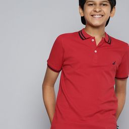 Nautica Boys Pure Cotton Polo Collar T-shirt-picture-17