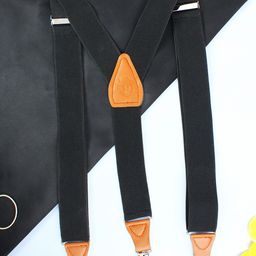 PELUCHE Men Black Solid Suspenders-picture-49