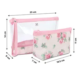 NFI essentials Set Of 2 Floral Printed Makeup Pouch image 4