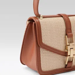 Van Heusen Basket Weave Structured Sling Bag image 4