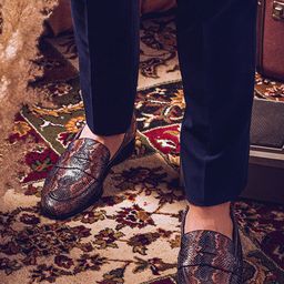 Saint G Men Printed Leather Loafers-image-44