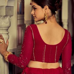 Fusionic Embellished Sequinned Semi-Stitched Lehenga & Unstitched Blouse With Dupatta image 3