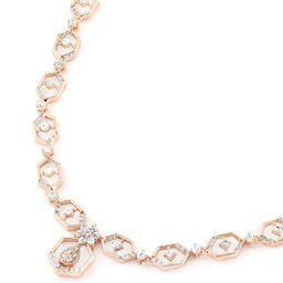 Zaveri Pearls Rose Gold-Plated CZ-Studded Jewellery Set image 3