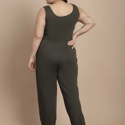 Rigo Plus Size Printed Crop Top With Joggers Co Ord Set image 2