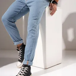 HIGHLANDER Men Tapered Fit Mid-Rise Clean Look Stretchable Jeans-image-62